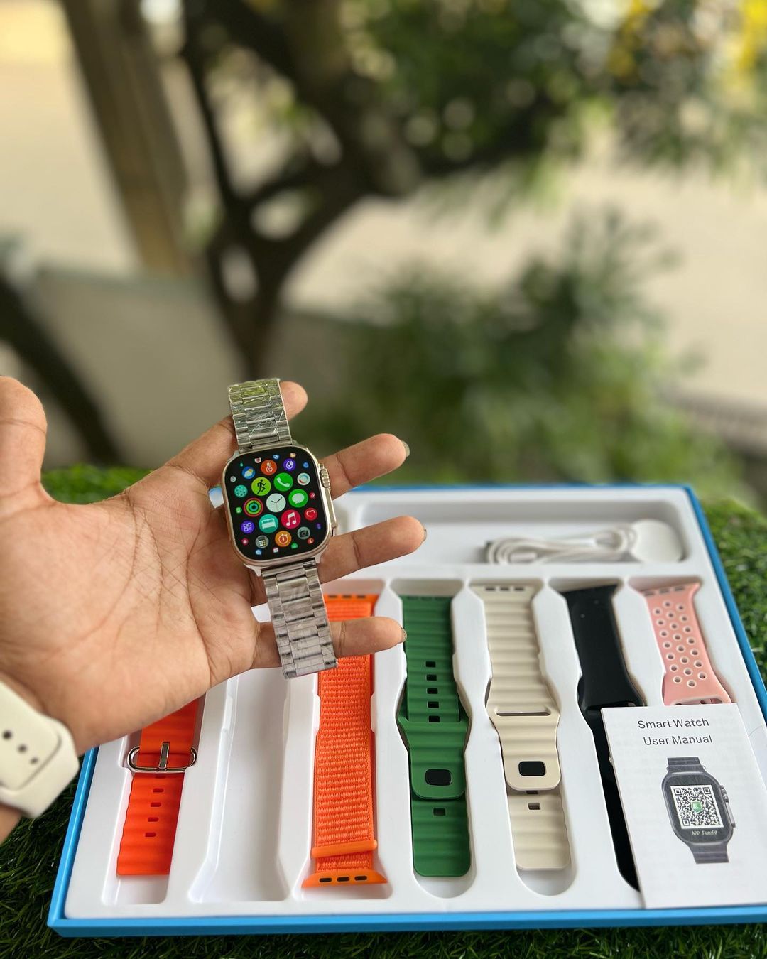 7 in 1 Smart Watch - 7 Straps Smart watch Ultra watch 8 for Gift - 7in1 Smart watch for Boys - 7 in 1 Ultra Smart watch for Girls