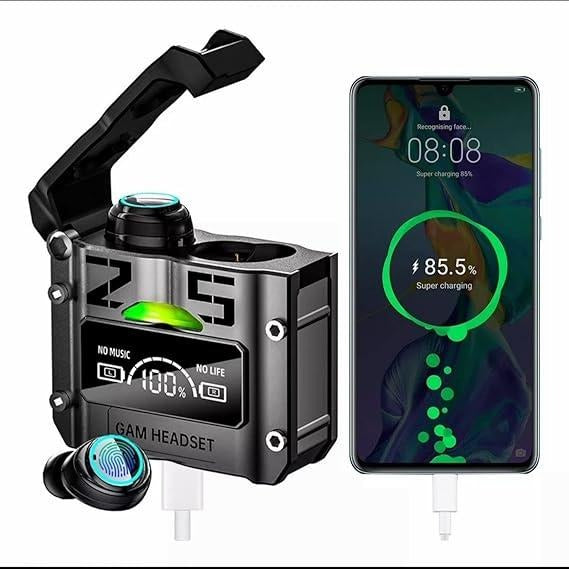 M25 Bluetooth 5.3 Wireless Earbuds – Hifi Sound, Led Battery Display, 40 Hours Backup, Noise Cancelling, Touch Control, Waterproof