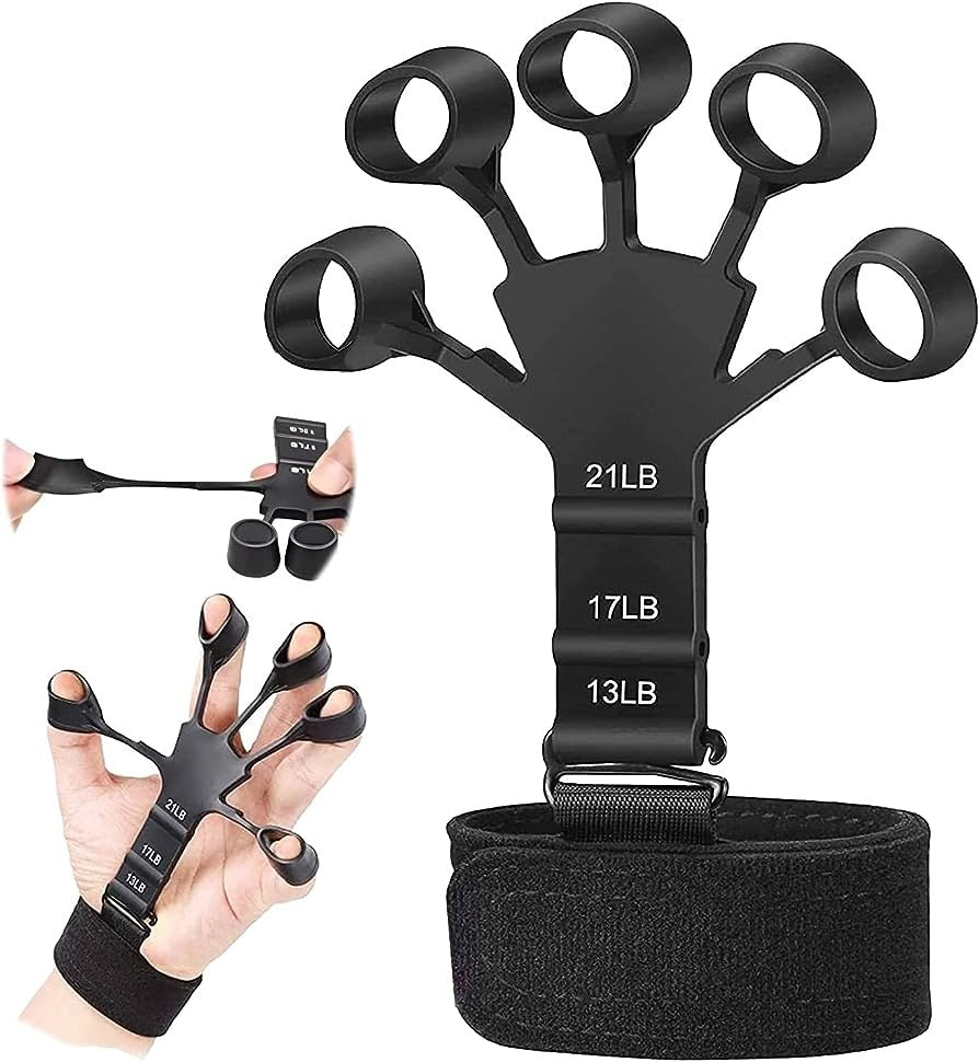Finger Gripper Finger Exerciser Guitar Finger Exerciser 6 Resistant Levels Recovery Physical Tools Hand Strengthener For Patient