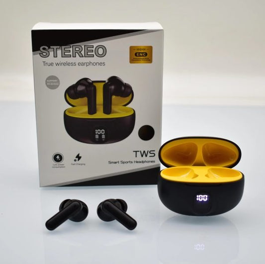 Professional Display Earbuds Stereo 895b Wireless Bluetooth Earbuds | Mic In-ear Headphones With Led Display | Type C Fast Charging | Bluetooth 5.3 For Android/iphone ( With Cable – With Box – Random Color )