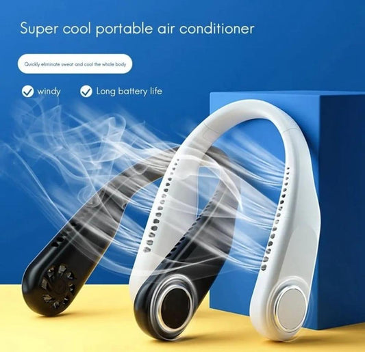 Neck Fan Portable Bladeless Neck Fans Portable Hanging Neck Fan Micro Cooling Strong Fan 360° Bladeless Hanging Neck Fan Rechargeable Usb Mini Neck Fan For Kitchen Outdoor Travel For Summer Sports ( Random Color )